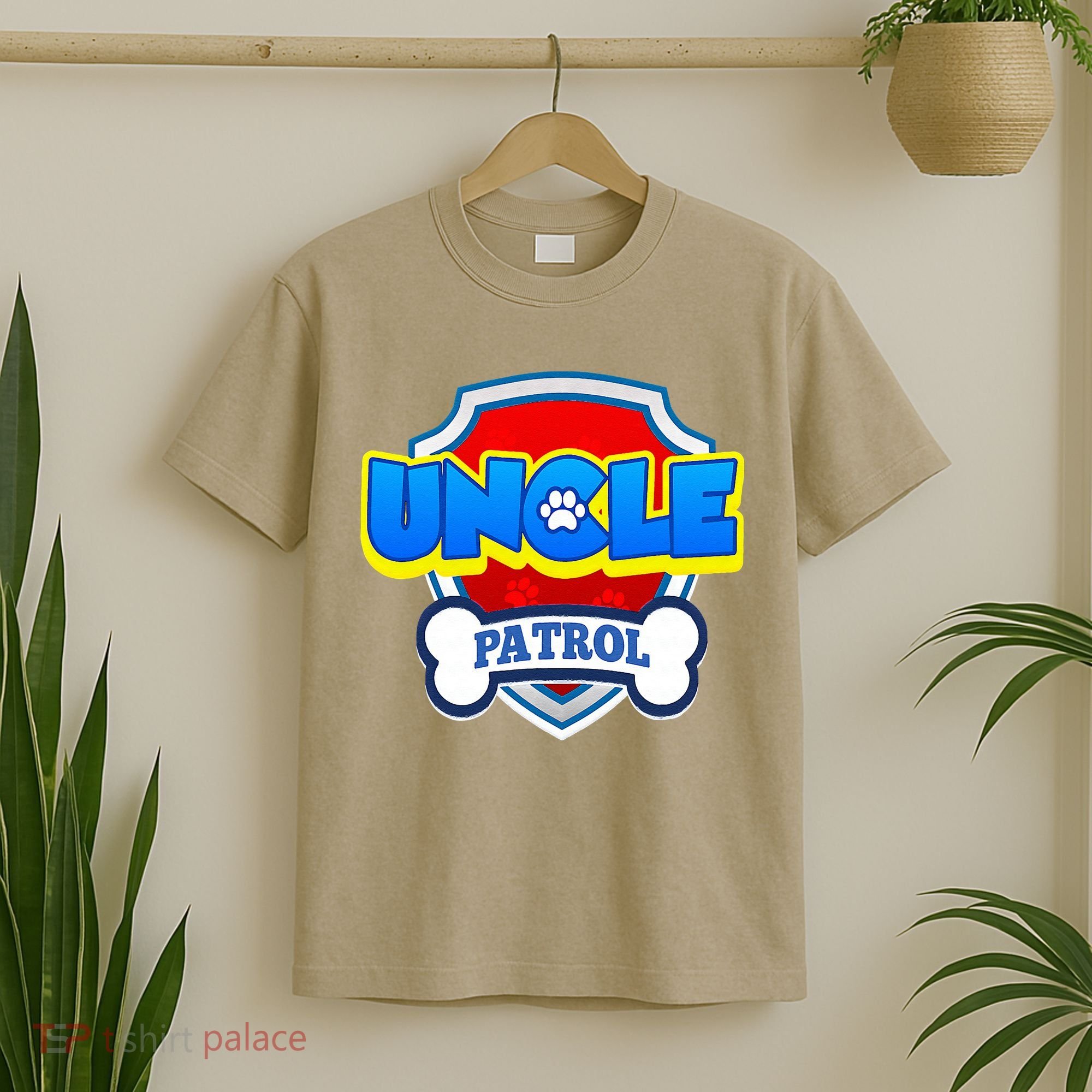 Uncle Patrol Dog Funny Gift Birthday Party T-Shirt