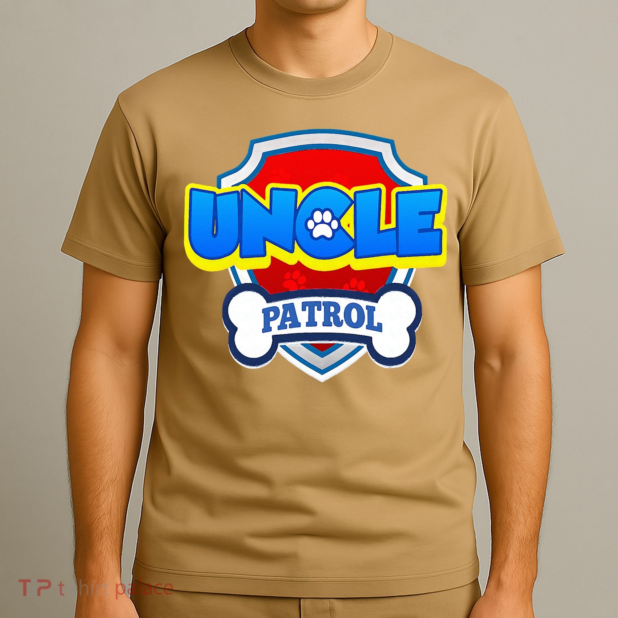 Uncle Patrol Dog Funny Gift Birthday Party T-Shirt