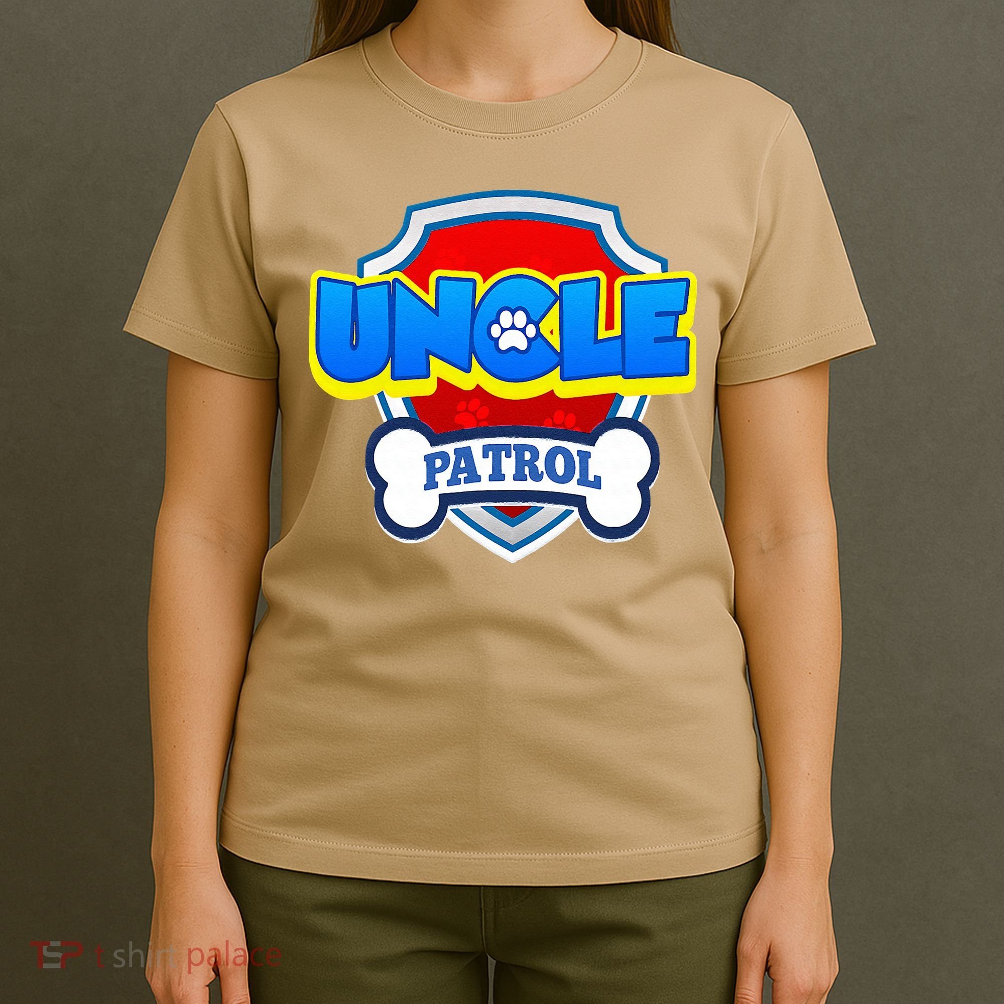 Uncle Patrol Dog Funny Gift Birthday Party T-Shirt