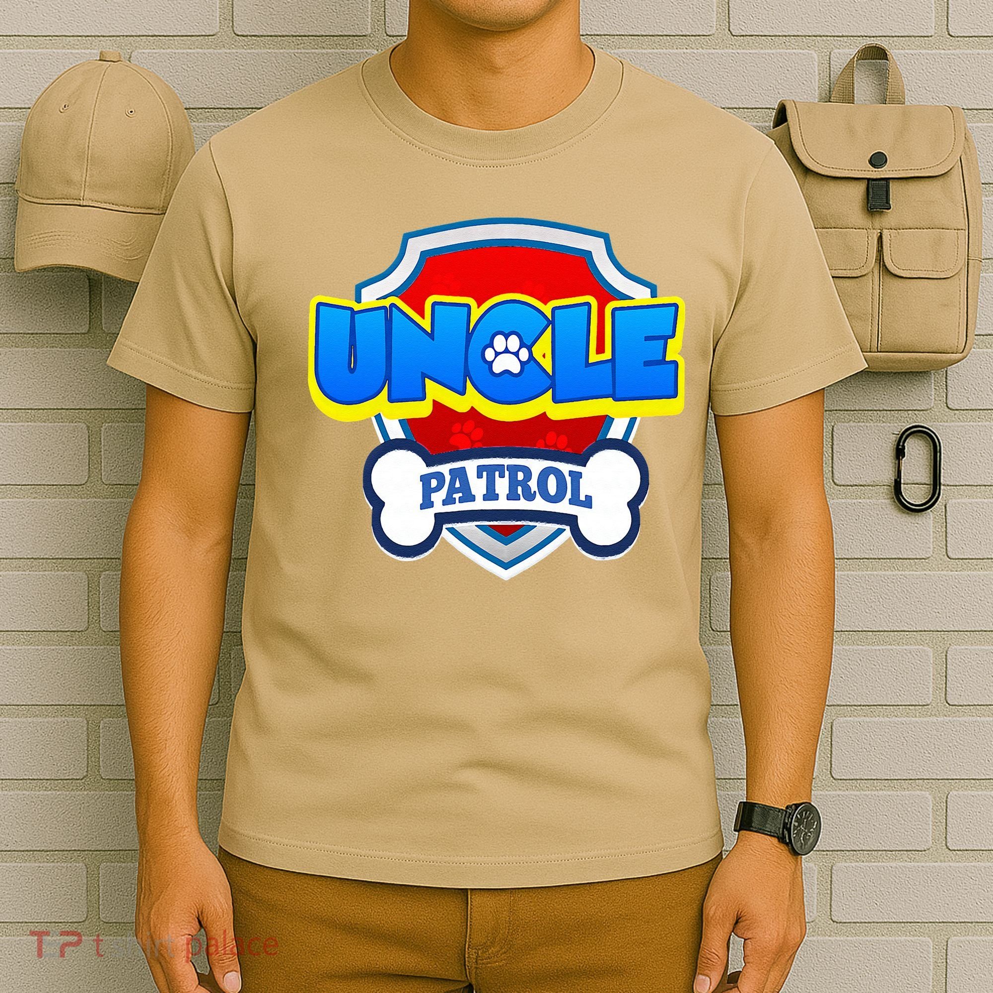 Uncle Patrol Dog Funny Gift Birthday Party T-Shirt