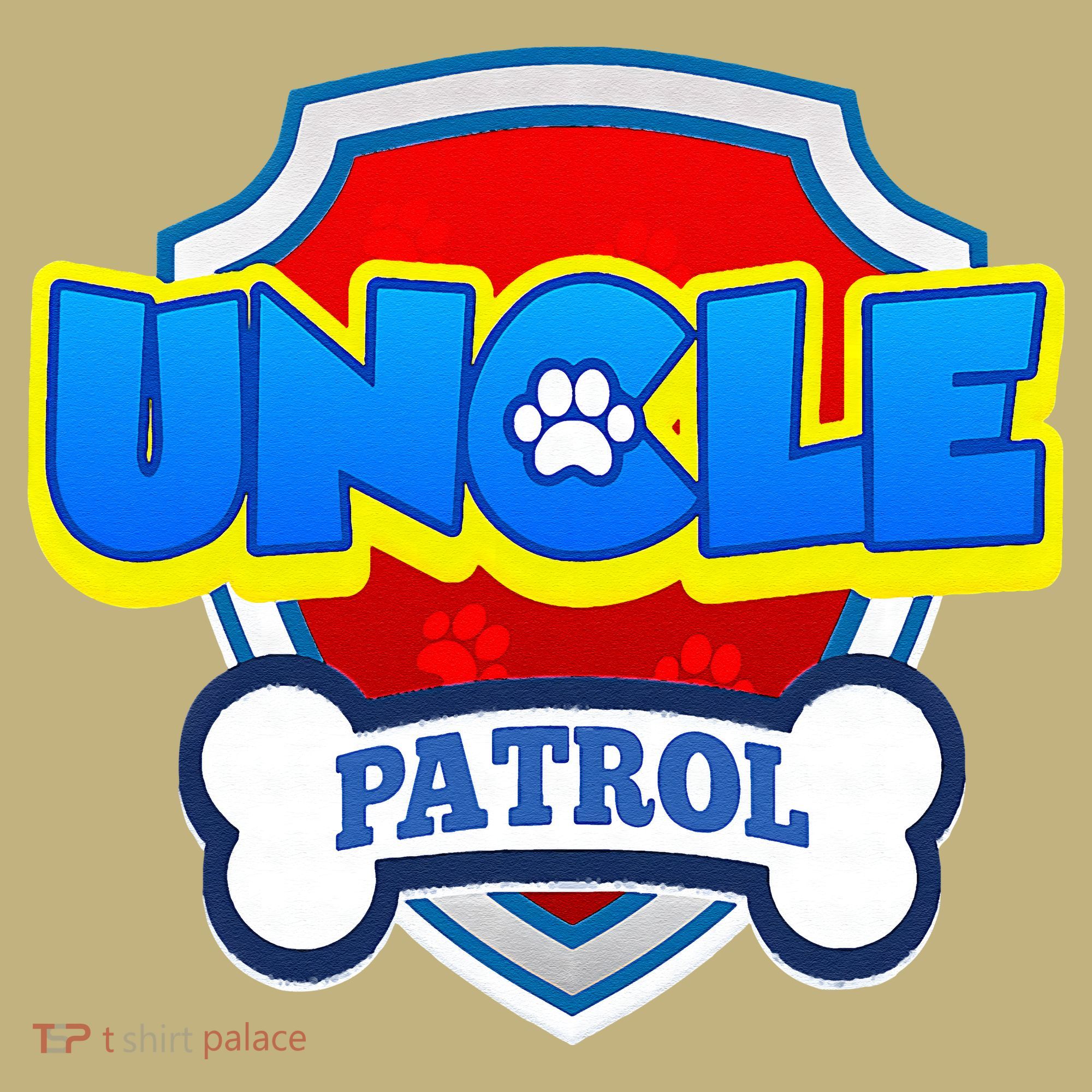 Uncle Patrol Dog Funny Gift Birthday Party T-Shirt