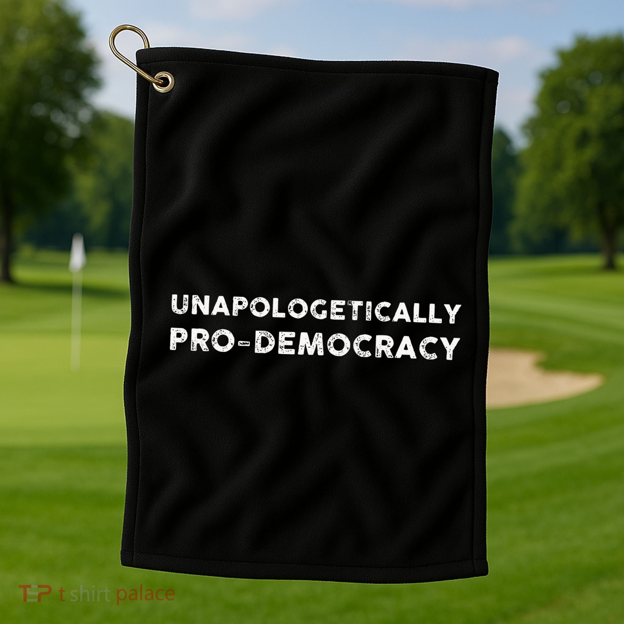 Unapologetically Pro Democracy Golf Towel