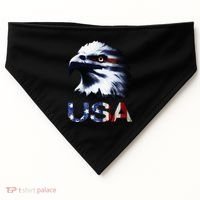 USA Patriotic Eagle Head 4th Of July Independence Day USA-Made Doggie Bandana thumb 0