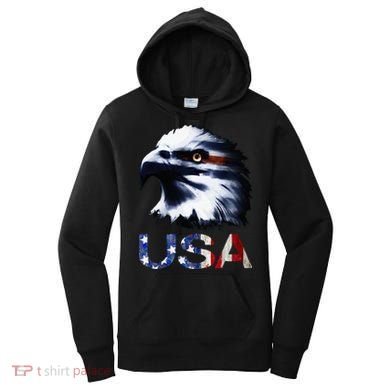 USA Patriotic Eagle Head 4th Of July Independence Day Women's Hoodie
