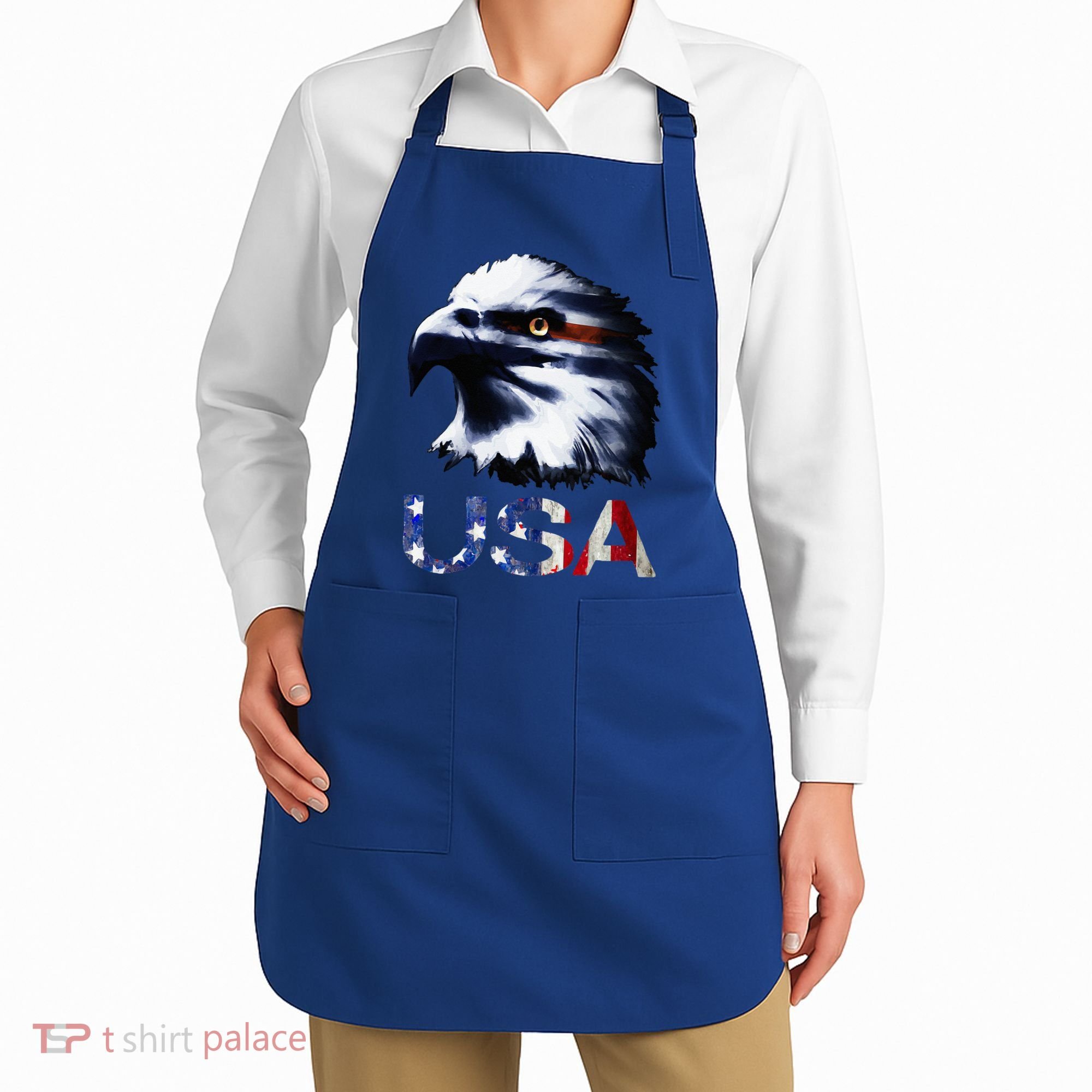USA Patriotic Eagle Head 4th Of July Independence Day Apron