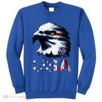 USA Patriotic Eagle Head 4th Of July Independence Day Sweatshirt thumb 0