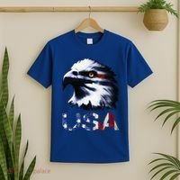 USA Patriotic Eagle Head 4th Of July Independence Day T-Shirt thumb 2