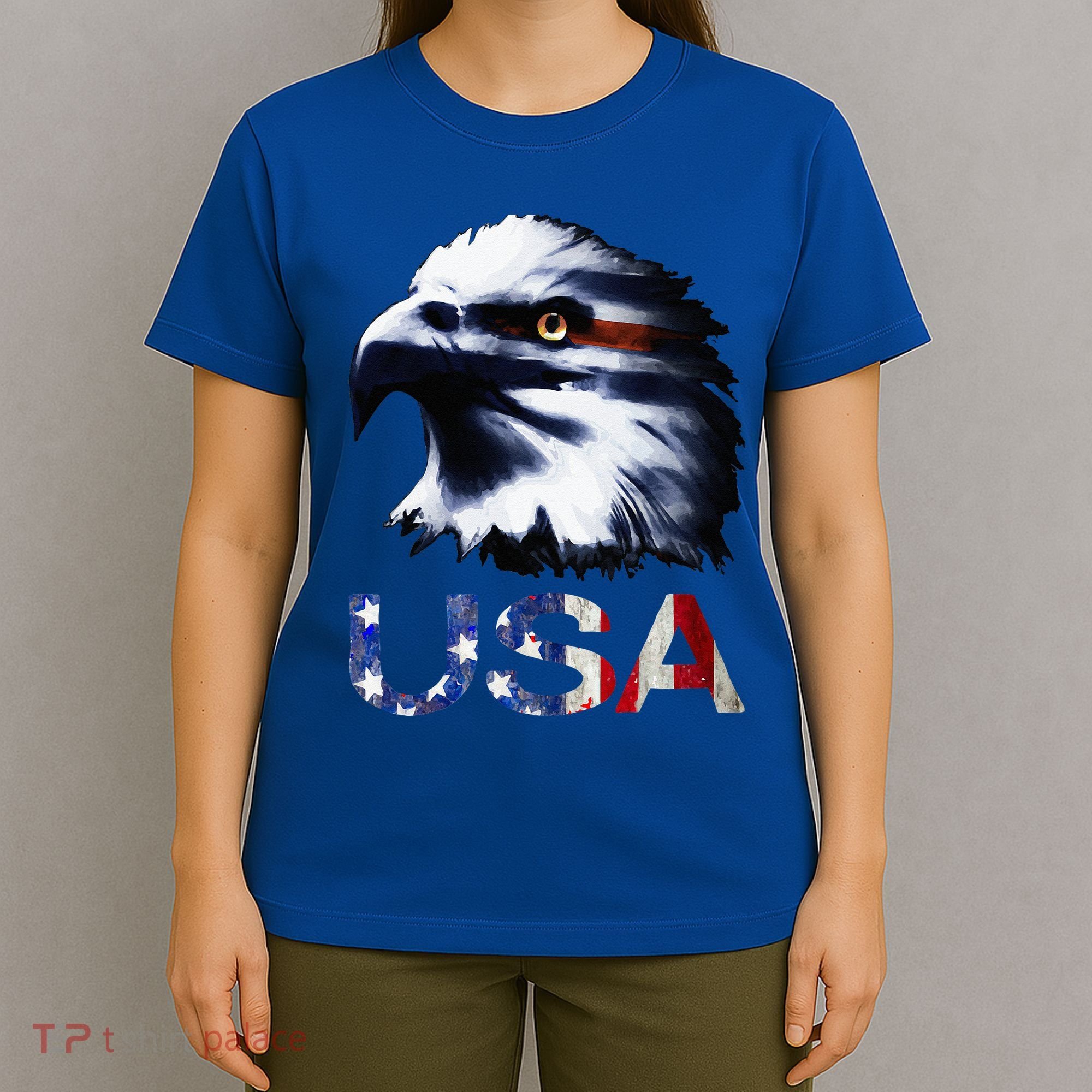 USA Patriotic Eagle Head 4th Of July Independence Day T-Shirt