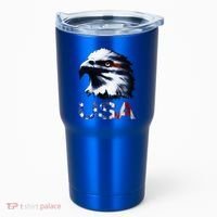 USA Patriotic Eagle Head 4th Of July Independence Day Tumbler thumb 0