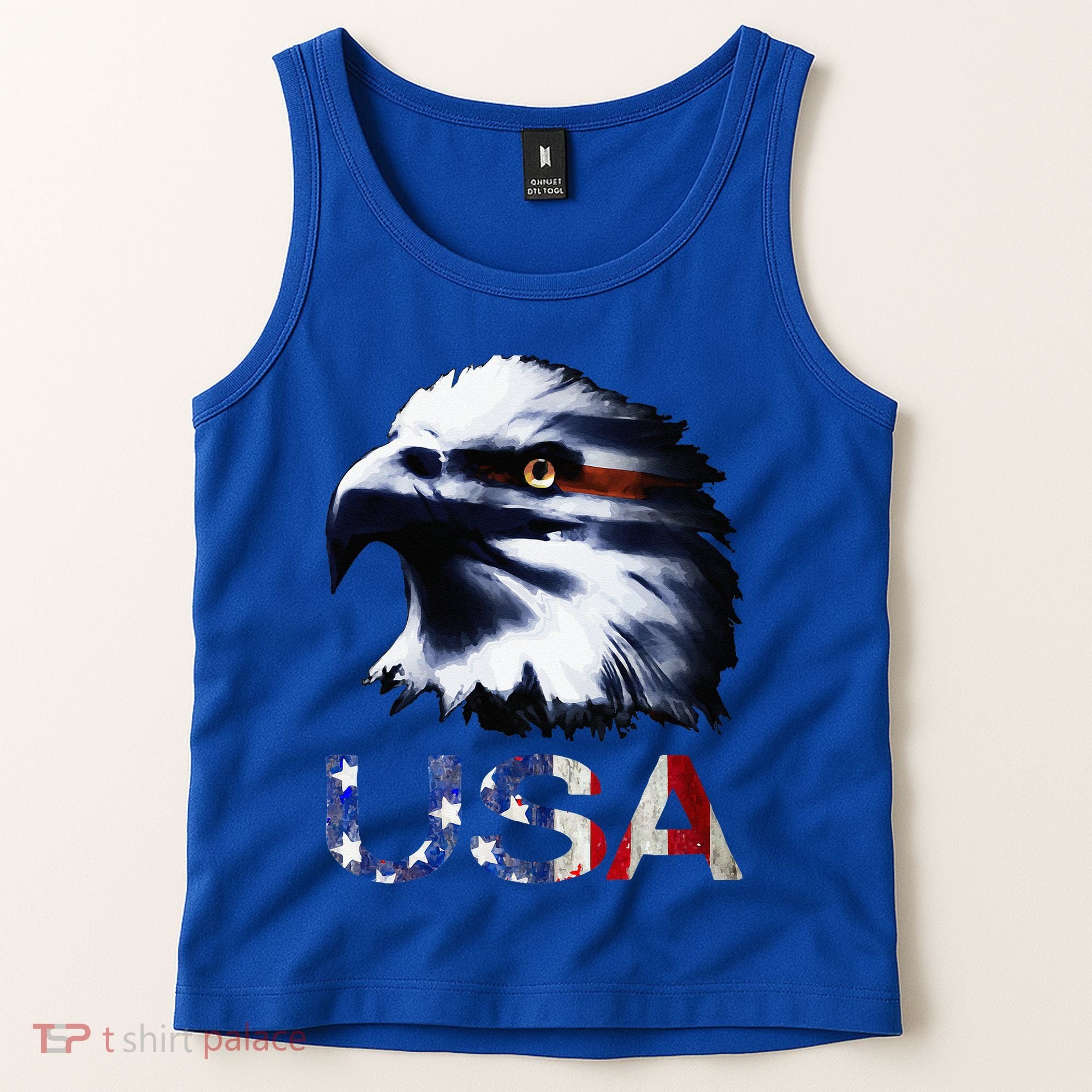 USA Patriotic Eagle Head 4th Of July Independence Day Tank Top