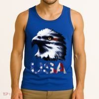 USA Patriotic Eagle Head 4th Of July Independence Day Tank Top thumb 3