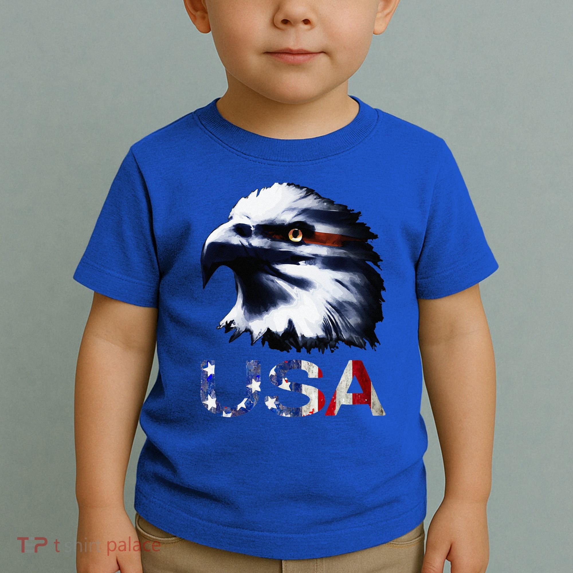 USA Patriotic Eagle Head 4th Of July Independence Day Toddler T-Shirt