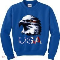 USA Patriotic Eagle Head 4th Of July Independence Day Kids Sweatshirt thumb 0