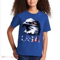 USA Patriotic Eagle Head 4th Of July Independence Day Kids T-Shirt thumb 2