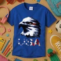 USA Patriotic Eagle Head 4th Of July Independence Day Kids T-Shirt thumb 3