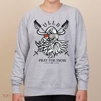 Ullr Pray For Snow Winter Is Coming Bring On The Snow Women's Sweatshirt thumb 0