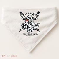 Ullr Pray For Snow Winter Is Coming Bring On The Snow USA-Made Doggie Bandana thumb 0