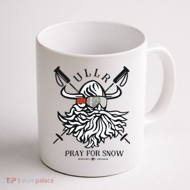 Ullr Pray For Snow Winter Is Coming Bring On The Snow Coffee Mug back