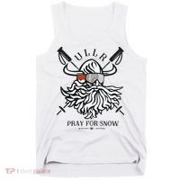 Ullr Pray For Snow Winter Is Coming Bring On The Snow Tank Top thumb 0