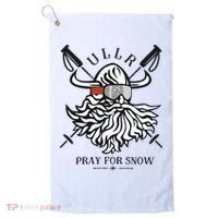 Ullr Pray For Snow Winter Is Coming Bring On The Snow Golf Towel thumb 0