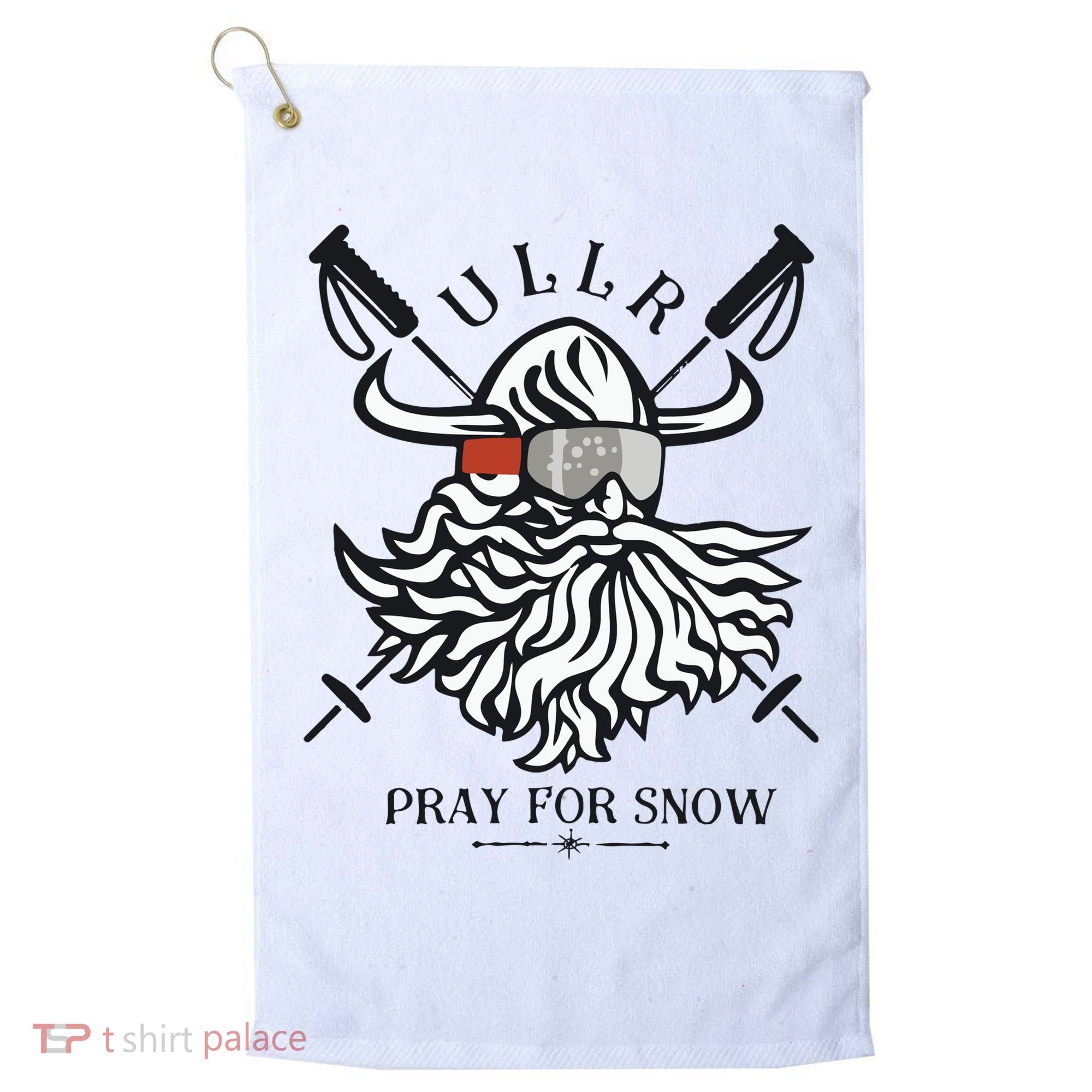 Ullr Pray For Snow Winter Is Coming Bring On The Snow Golf Towel