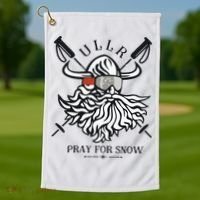 Ullr Pray For Snow Winter Is Coming Bring On The Snow Golf Towel thumb 1