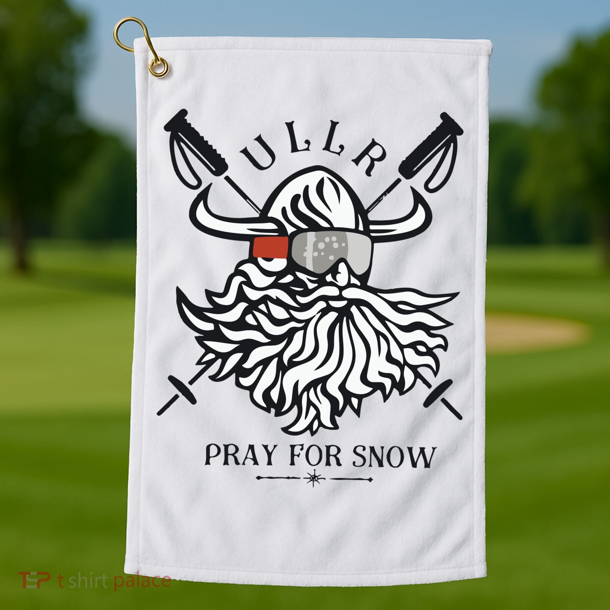 Ullr Pray For Snow Winter Is Coming Bring On The Snow Golf Towel