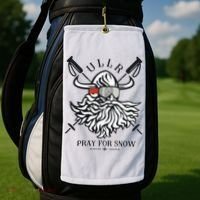 Ullr Pray For Snow Winter Is Coming Bring On The Snow Golf Towel thumb 2