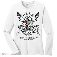 Ullr Pray For Snow Winter Is Coming Bring On The Snow Women's Long Sleeve Shirt thumb 0