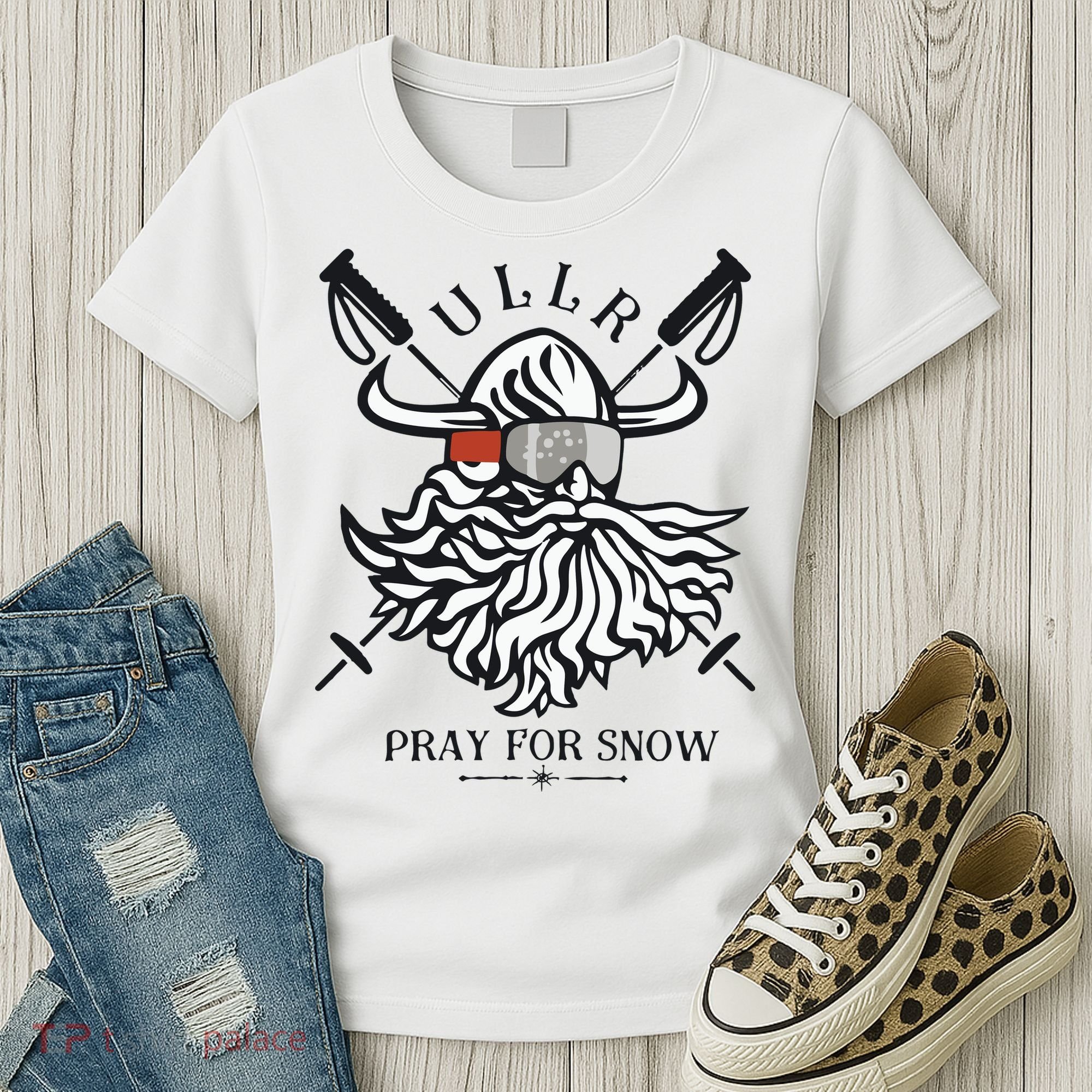Ullr Pray For Snow Winter Is Coming Bring On The Snow Women's T-Shirt