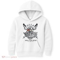Ullr Pray For Snow Winter Is Coming Bring On The Snow Kids Hoodie thumb 0