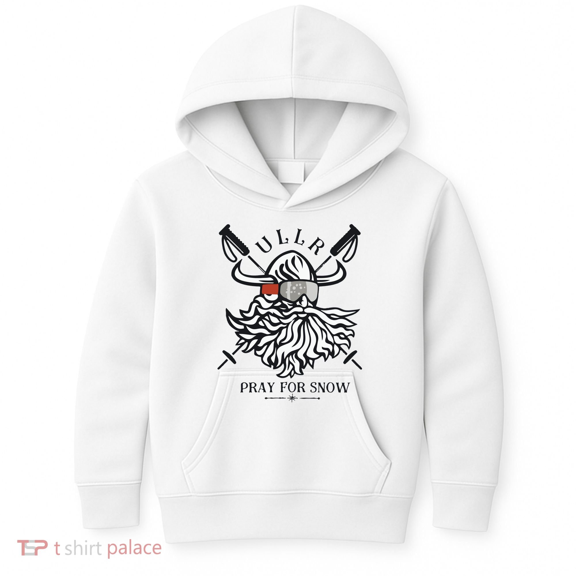 Ullr Pray For Snow Winter Is Coming Bring On The Snow Kids Hoodie
