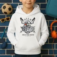 Ullr Pray For Snow Winter Is Coming Bring On The Snow Kids Hoodie thumb 2