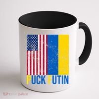 Ukraine Puck Futin USA Flag Coffee Mug thumb 1