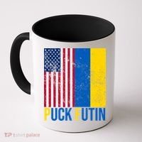 Ukraine Puck Futin USA Flag Coffee Mug thumb 0