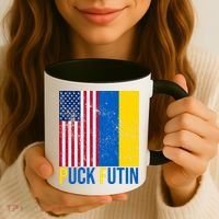 Ukraine Puck Futin USA Flag Coffee Mug thumb 3