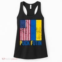 Ukraine Puck Futin USA Flag Women's Tank Top thumb 0