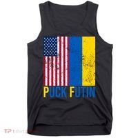 Ukraine Puck Futin USA Flag Tank Top thumb 0
