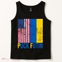 Ukraine Puck Futin USA Flag Tank Top thumb 2