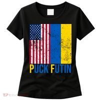 Ukraine Puck Futin USA Flag Women's T-Shirt thumb 0
