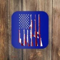 USA Pride Flag Funny Gift Gun 4th Of July American Coaster thumb 0