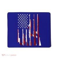 USA Pride Flag Funny Gift Gun 4th Of July American Mousepad thumb 0