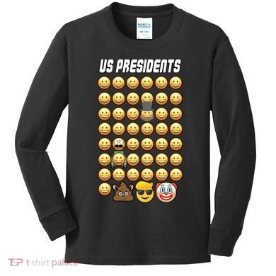 US Presidents History Kids Long Sleeve Shirt