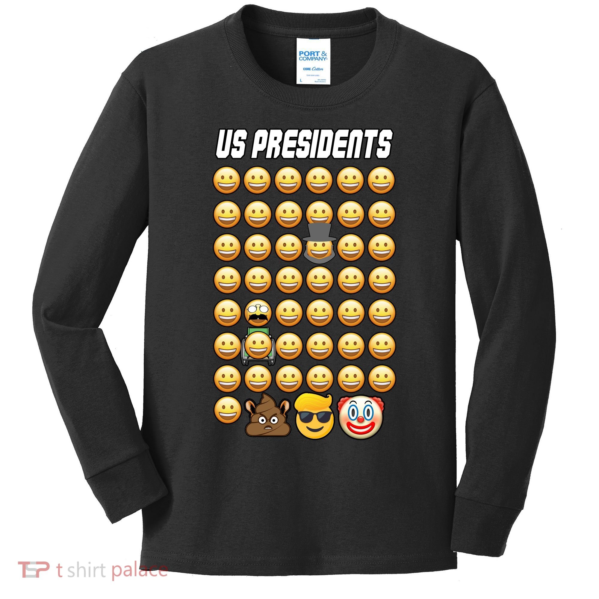 US Presidents History Kids Long Sleeve Shirt