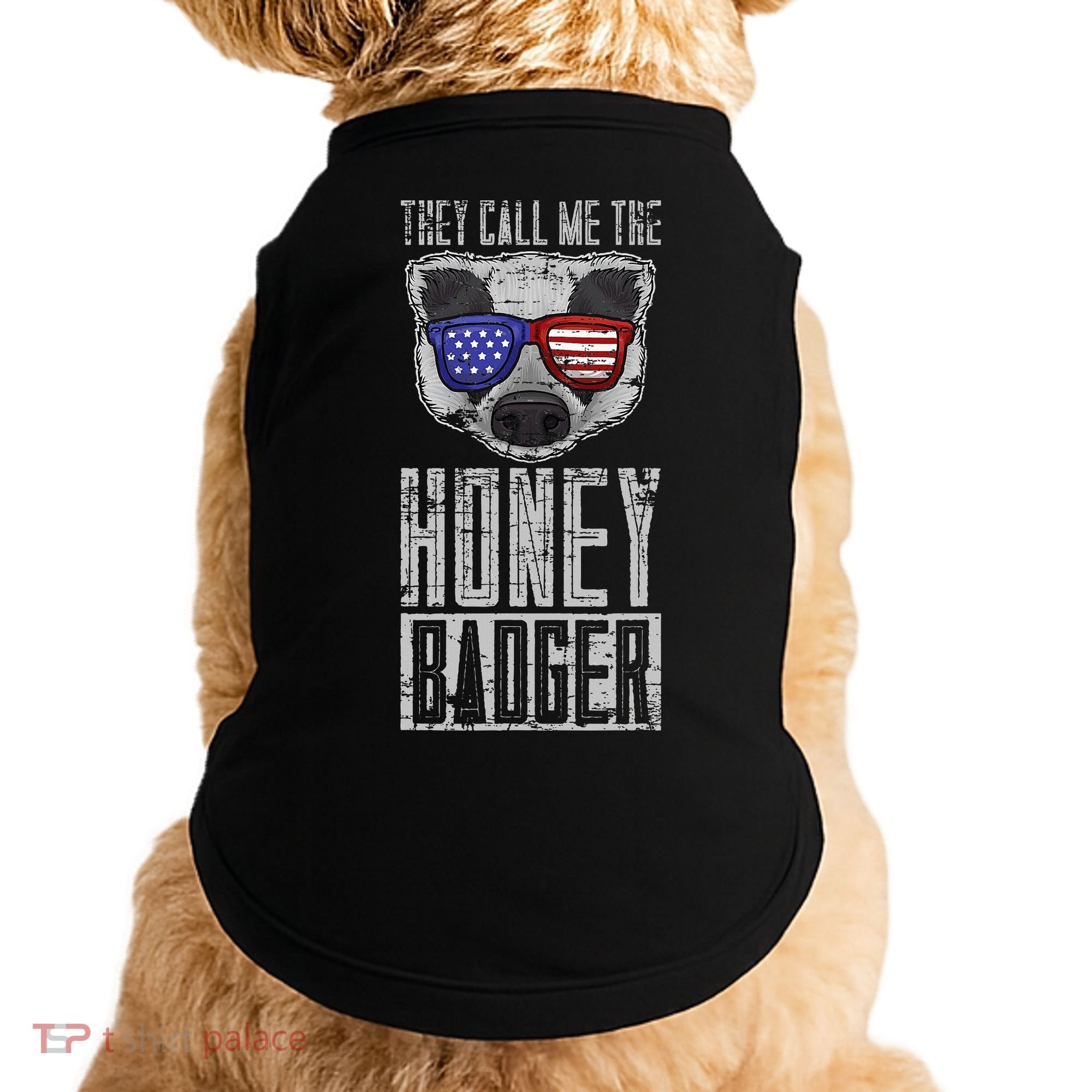 Us Pride Honey Badger Ratel Gift Honey Badger Doggie Tank