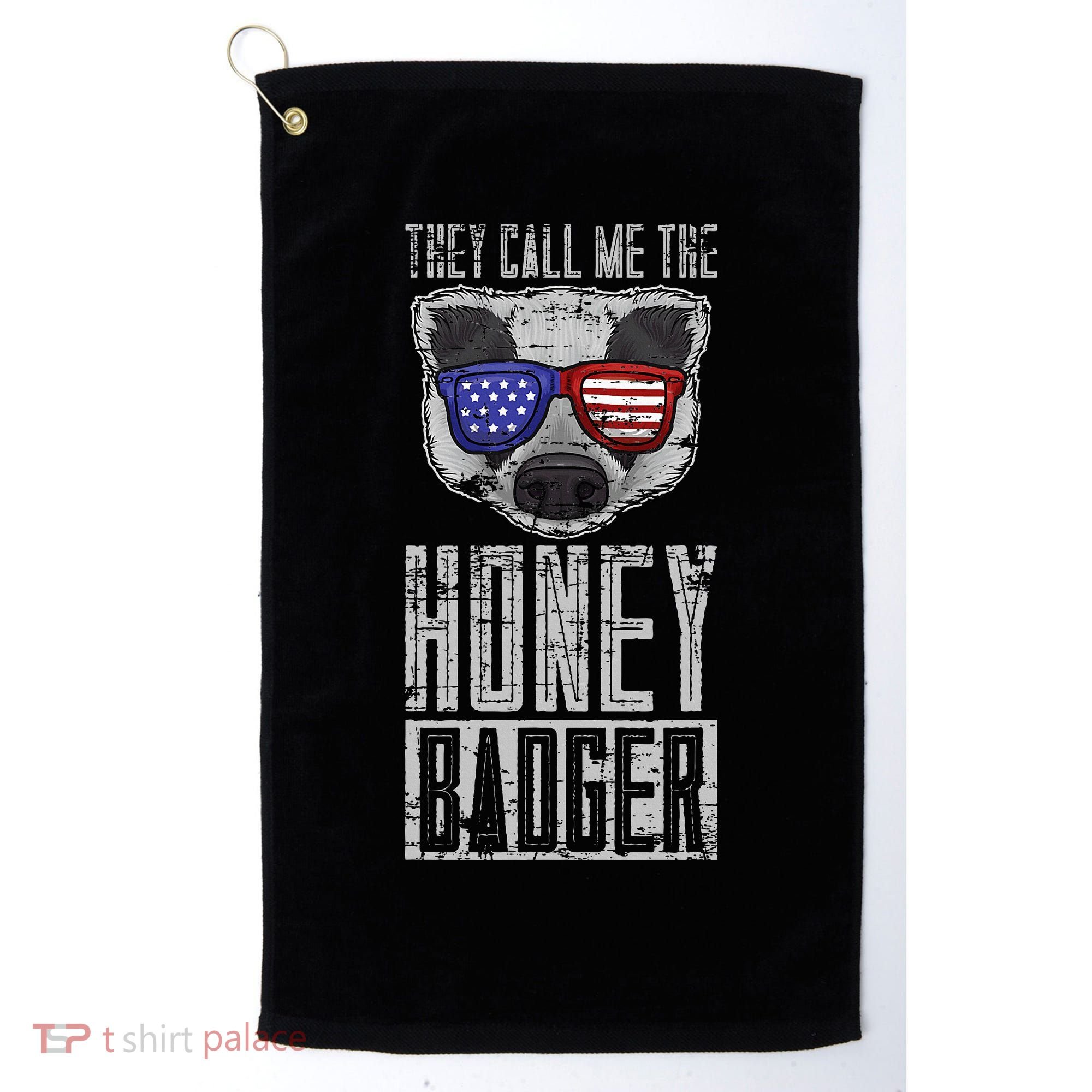 Us Pride Honey Badger Ratel Gift Honey Badger Golf Towel