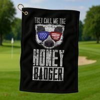 Us Pride Honey Badger Ratel Gift Honey Badger Golf Towel thumb 1