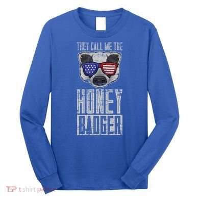 Us Pride Honey Badger Ratel Gift Honey Badger Long Sleeve Shirt