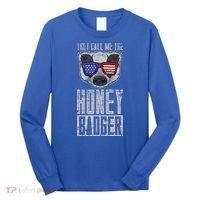 Us Pride Honey Badger Ratel Gift Honey Badger Long Sleeve Shirt thumb 0