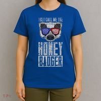 Us Pride Honey Badger Ratel Gift Honey Badger T-Shirt thumb 4
